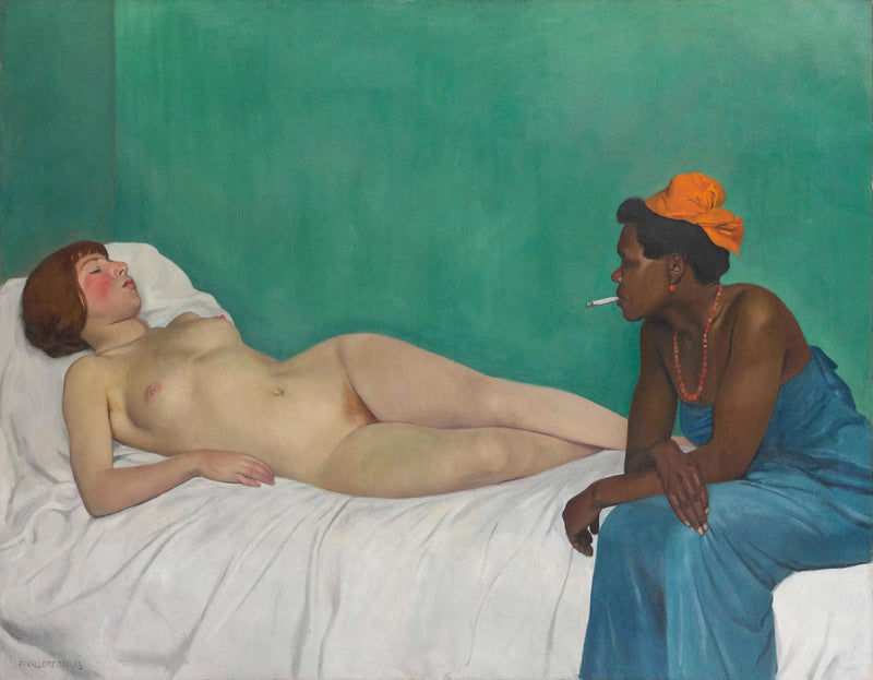 하얀색과 검은색 - 펠릭스 발로통

Source:
La Blanche et la Noire - Félix Vallotton