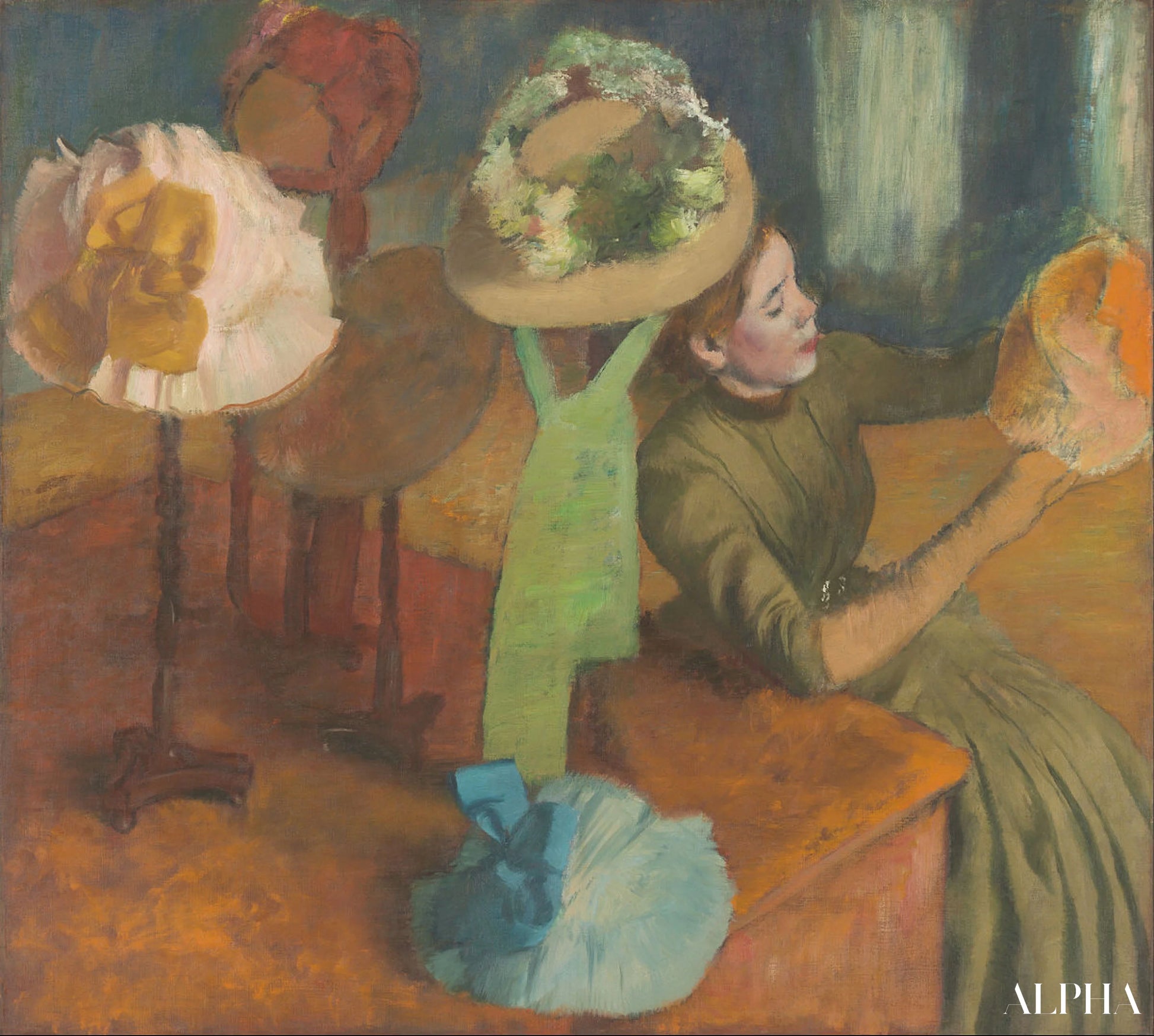 모자 가게 - Edgar Degas - 고급 그림 및 회화 복제본
