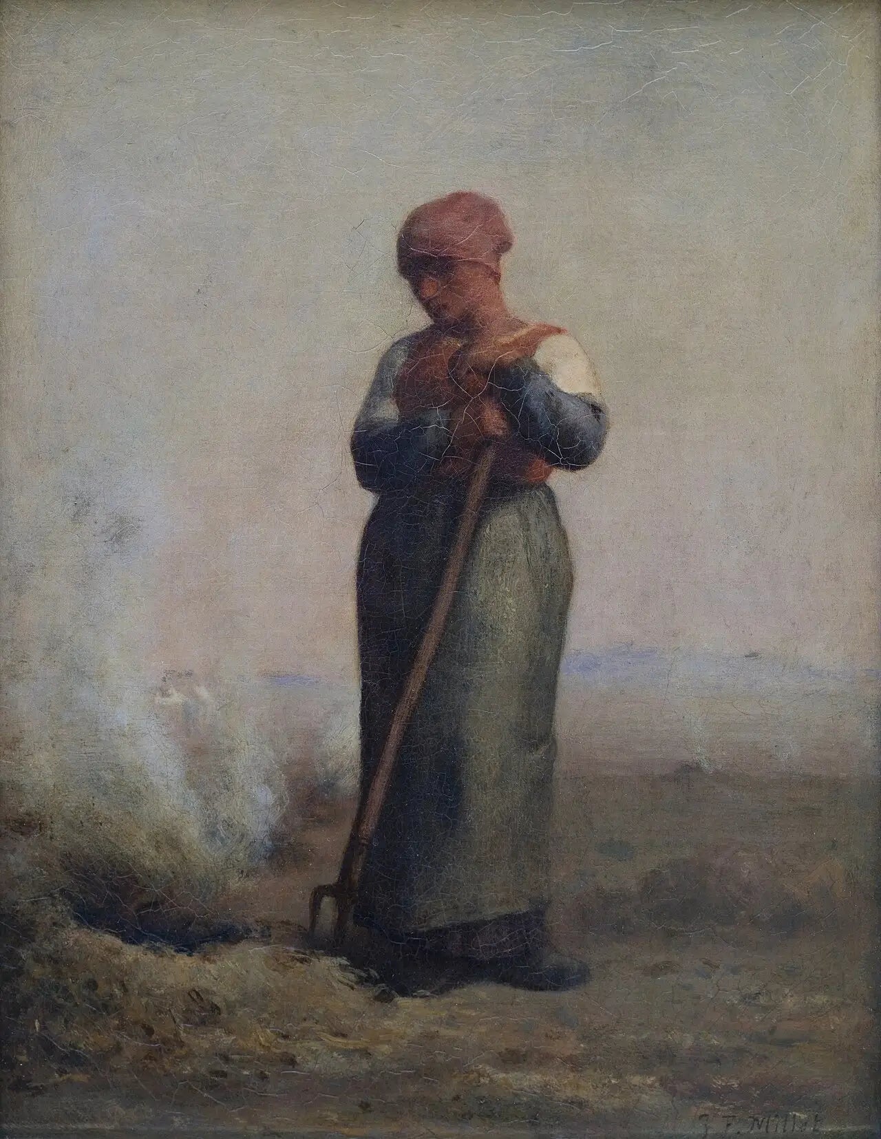 La Brûleuse d’herbes - Jean-François Millet - Alpha Reproduction