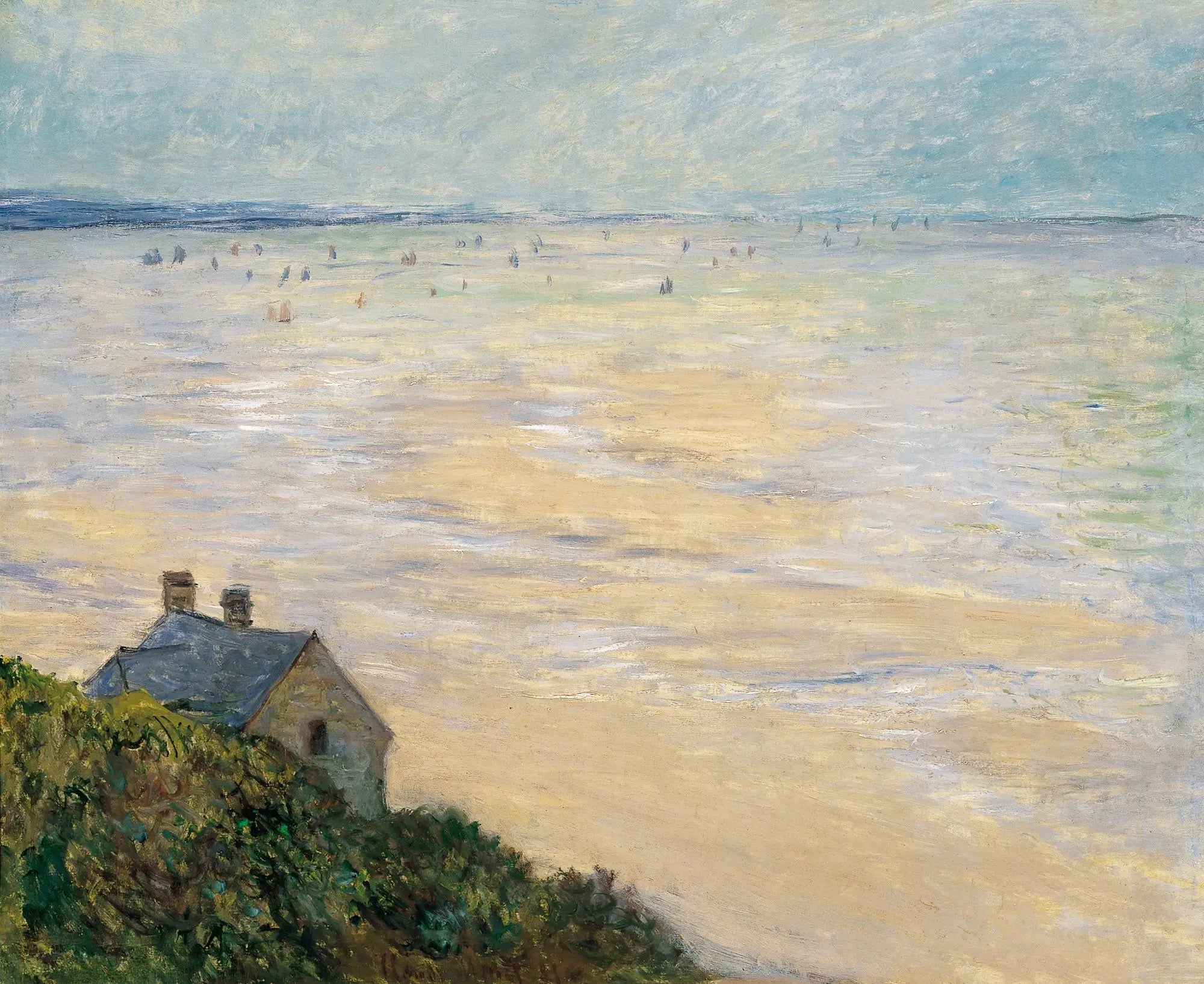 Reproduction du tableau « La Cabane à Trouville, marée basse - Claude Monet » par Alpha Reproduction en peinture à l’huile