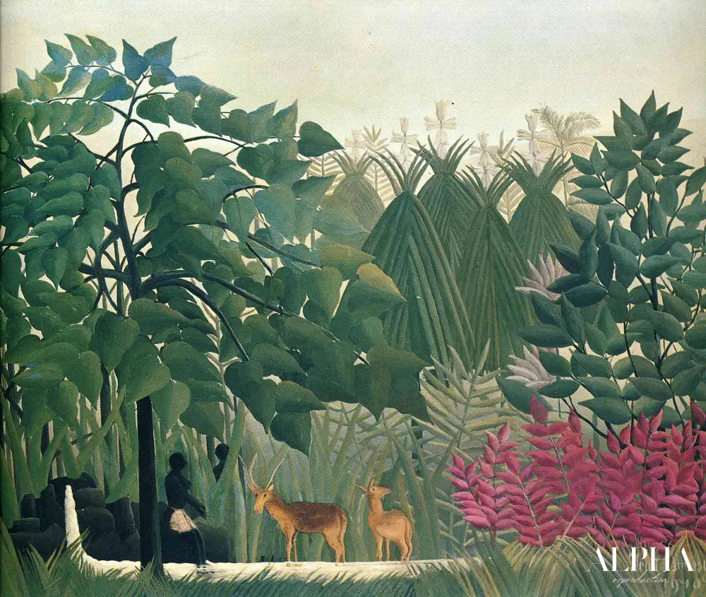 La cascade - Henri Rousseau - Reproductions de tableaux et peintures haut de gamme