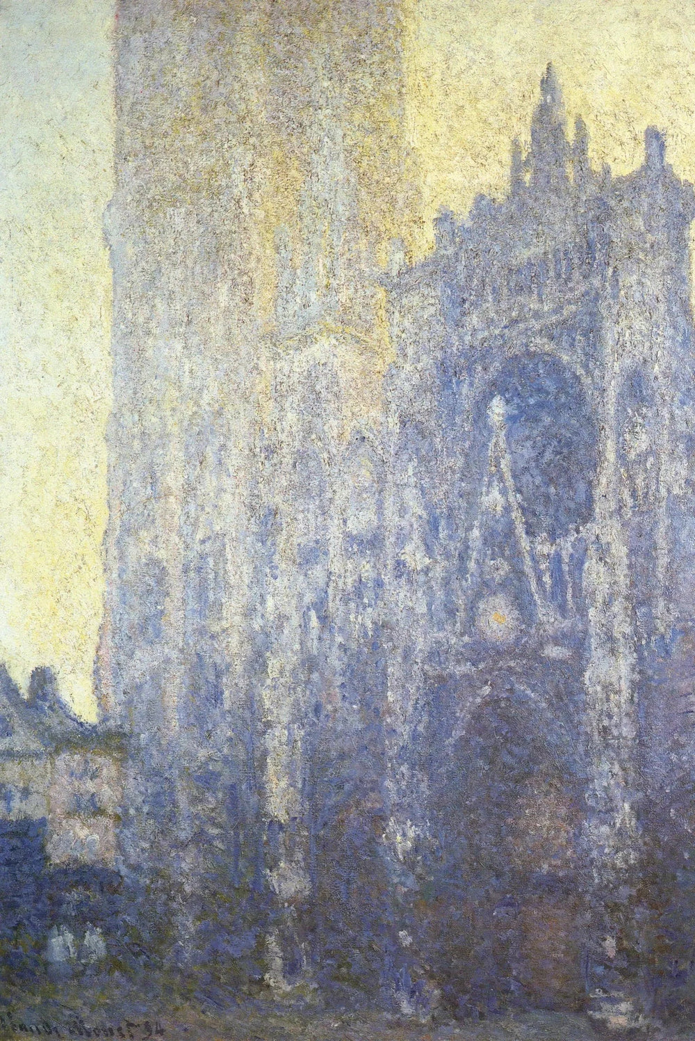 La Cathédrale de Rouen, le Portail, Effet du matin - Claude Monet image 1 copie de tableau peinte à la main