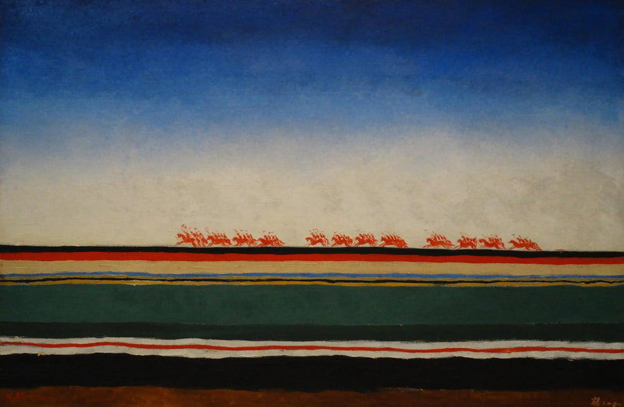 붉은 기병대의 돌격 - 카지미르 말레비치

Source:
La Charge de la cavalerie rouge - Kazimir Malevich