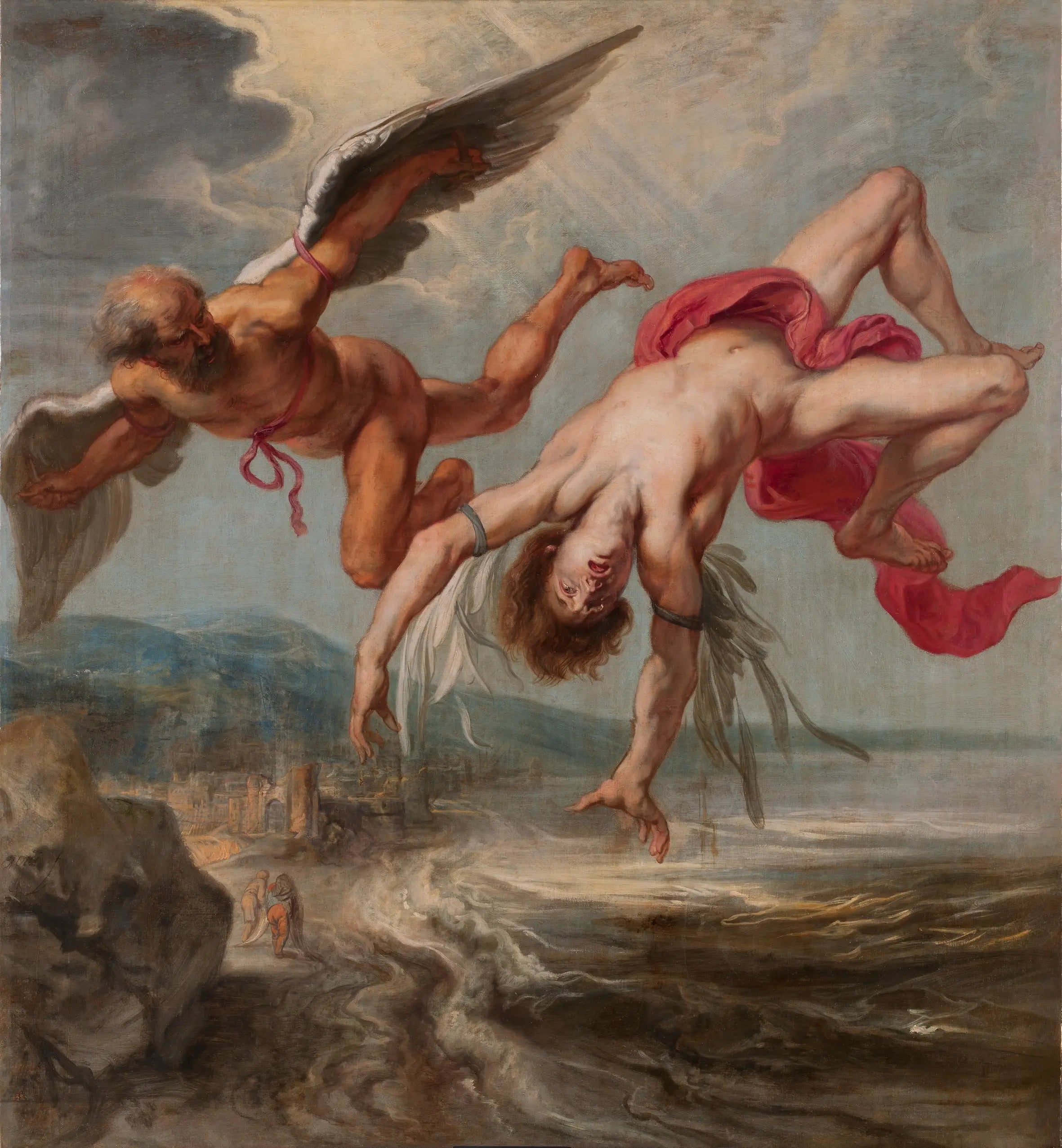 La chute d'Icare - Peter Paul Rubens image 1 copie peinte à la main à l’huile