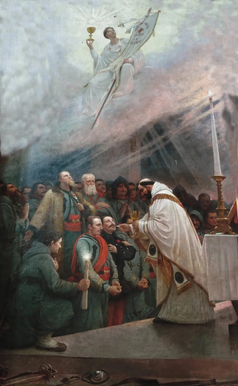 쥬아브 성체성사 - 리오넬 로이예르

Source:
La Communion des Zouaves - Lionel Royer