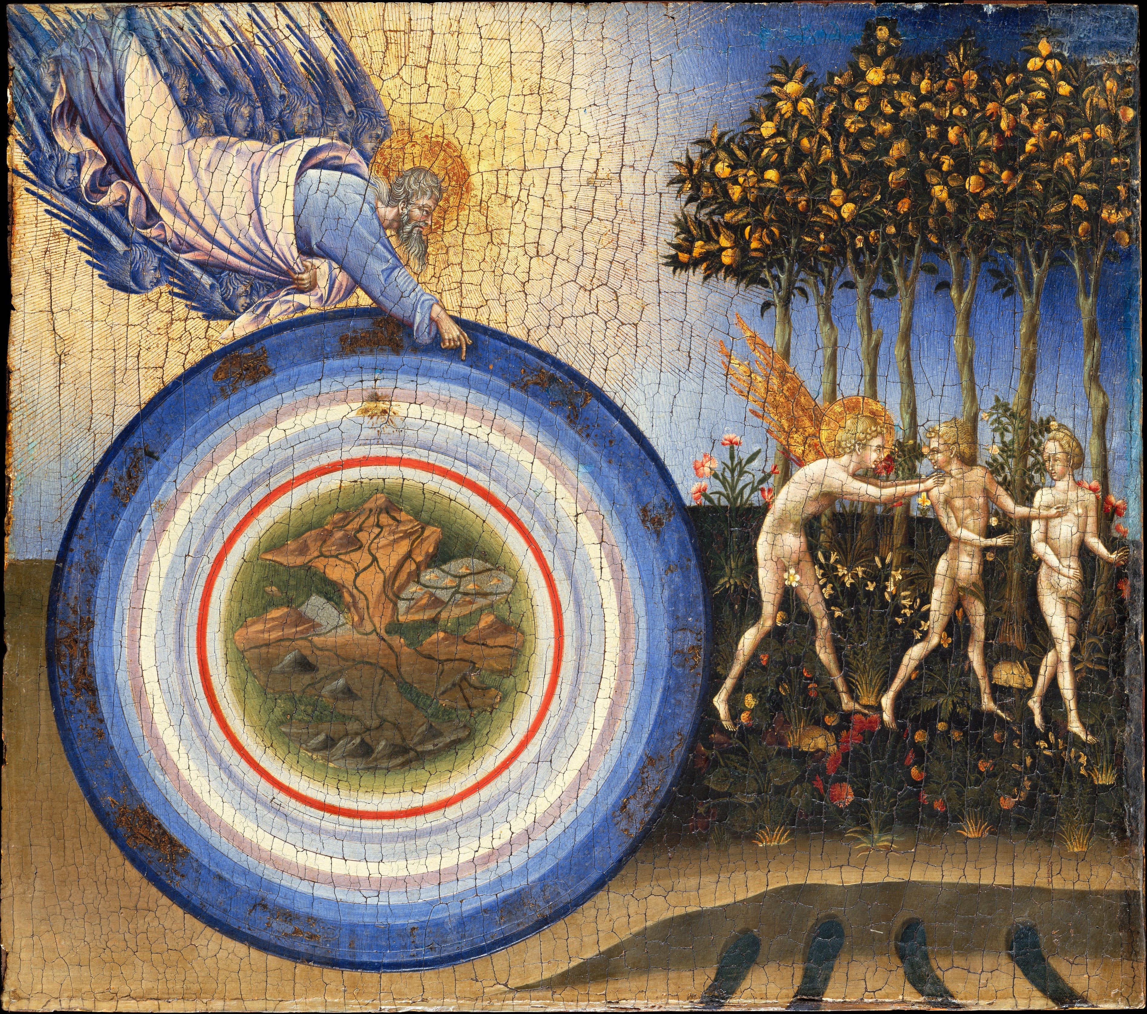 La Création du monde et Adam et Ève chassés du paradis terrestre - Giovanni di Paolo - Alpha Reproduction