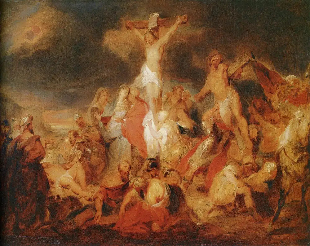La crucifixion - Eugène Delacroix image 1 copie de tableau peinte à la main