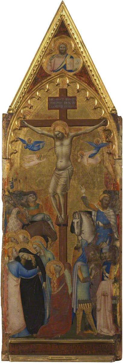 십자가형 (폴리픽, 3개 패널 중 5개) - 베르나르도 다디