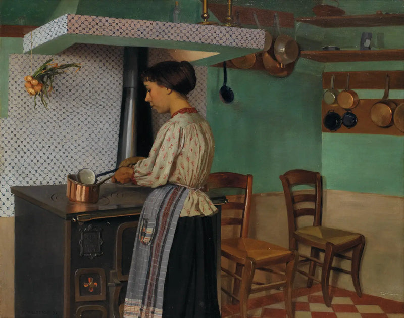 레시피용 가스레인지 - 펠릭스 발로통

Source:
La Cuisinière au fourneau - Félix Vallotton