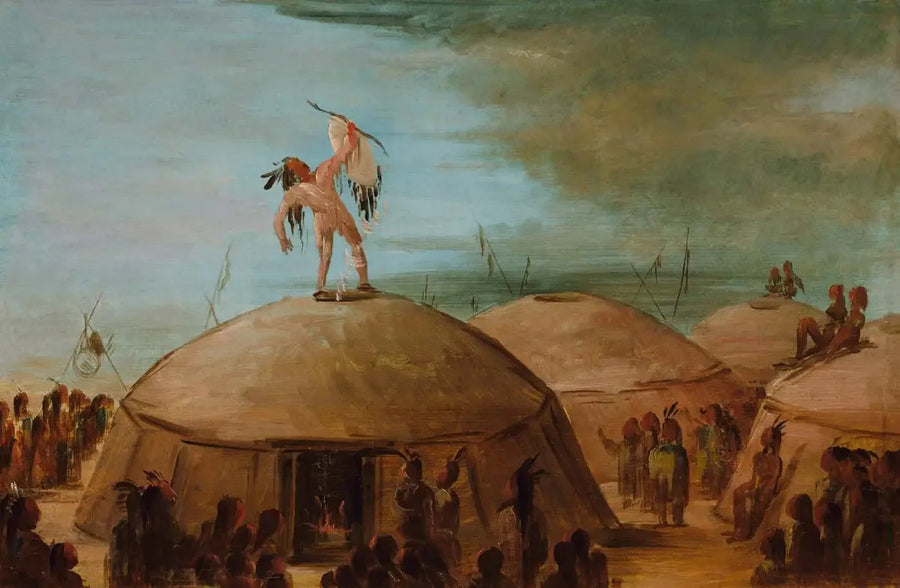 만단족의 비 제작 - 조지 캐틀린

Source:
La fabrication de la pluie chez les Mandan - George Catlin