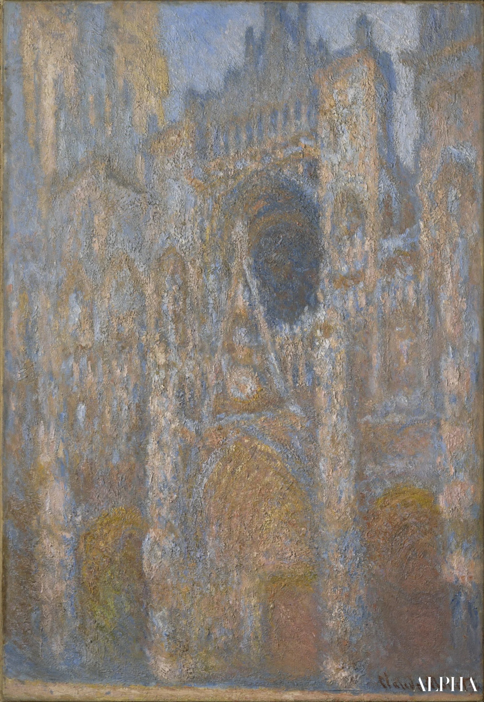 La Façade de la cathédrale de Rouen au soleil (W1358) - Claude Monet - Reproductions de tableaux et peintures haut de gamme