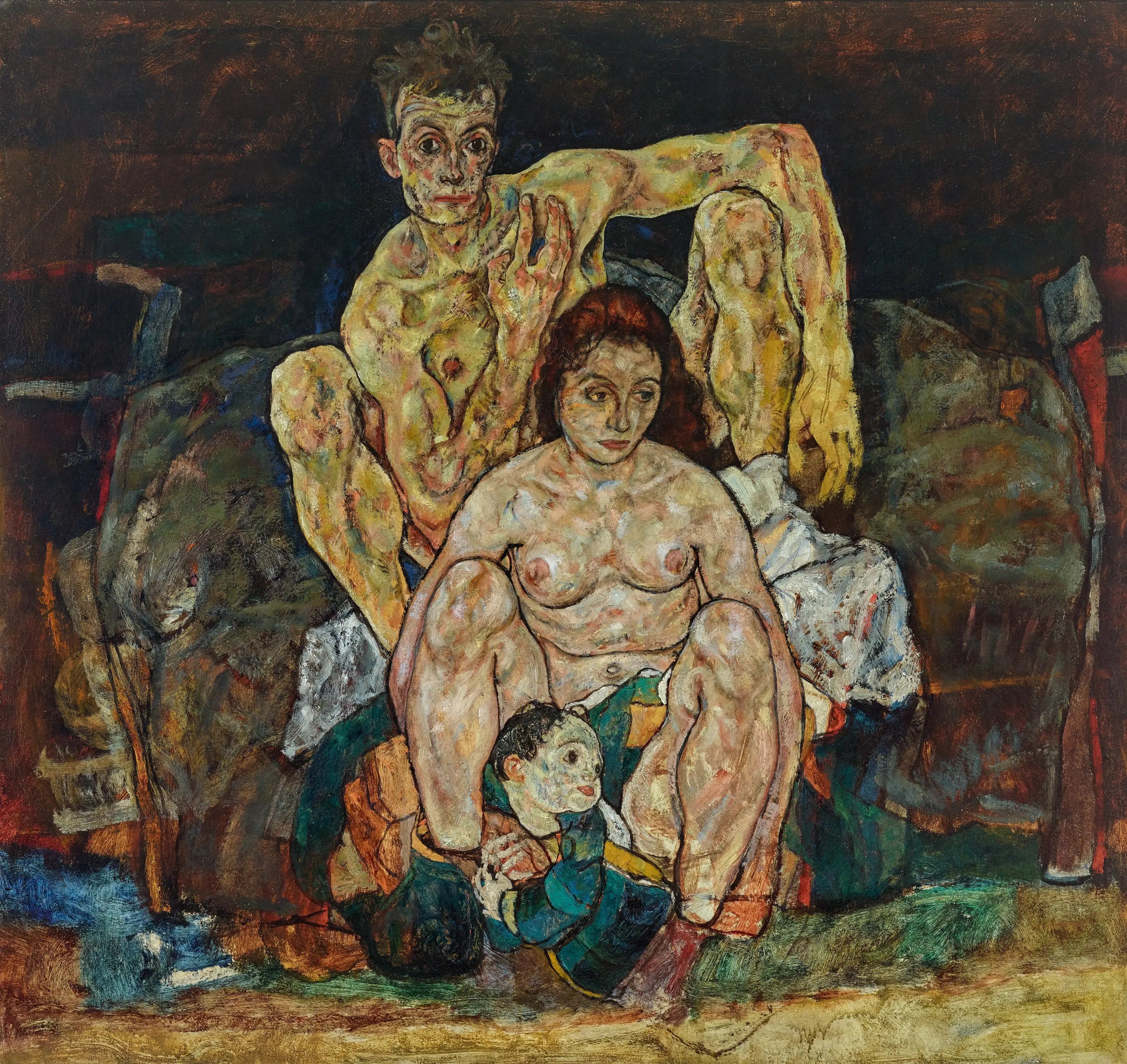 La Famille - Egon Schiele image 1 reproduction artisanale de tableau