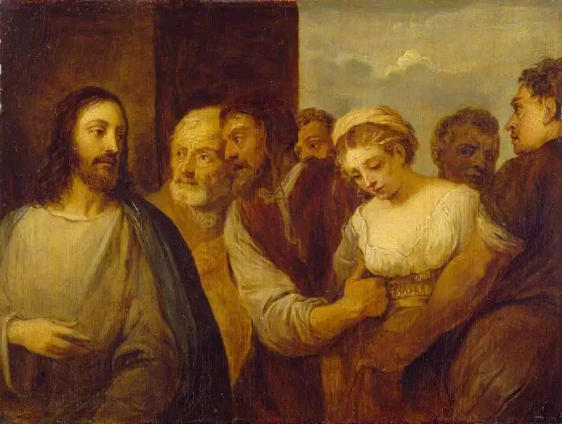라 펨 어덜테르 (티티안 모사) - 다비드 테니에르 르 쥬네

Source:
La Femme adultère (copie d'après Titien) - David Teniers le Jeune