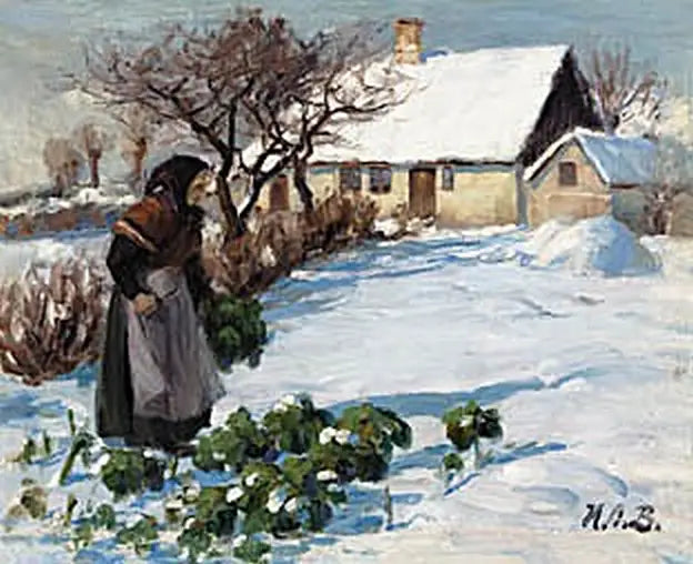 겨울철 정원에서 양배추를 수확하는 농부의 여성 - H. A. Brendekilde

Source:
La femme d'un fermier récoltant du chou dans le jardin en hiver. - H. A. Brendekilde