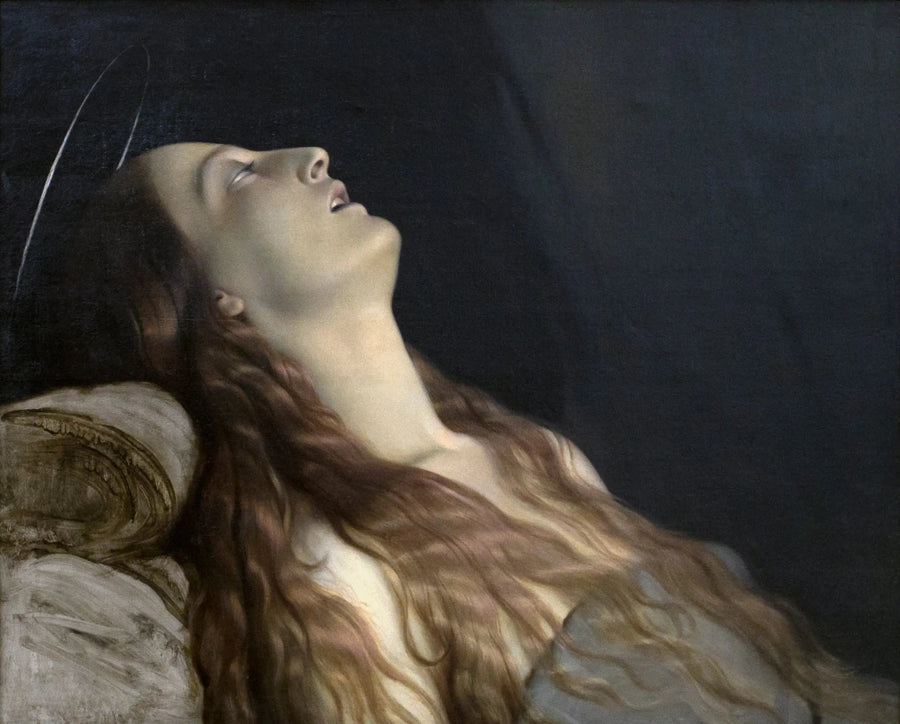 예술가의 아내, 루이즈 베르네, 임종의 침대 위에 - 폴 들라로슈

Source:
La Femme de l'artiste, Louise Vernet, sur son lit de mort - Paul Delaroche