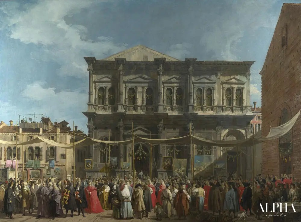 La fête de Saint Roch à Venise - Giovanni Antonio Canal - Reproductions de tableaux et peintures haut de gamme