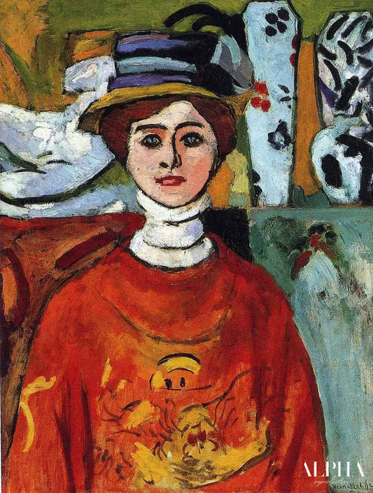 La fille aux yeux verts - Matisse - Reproductions de tableaux et peintures haut de gamme