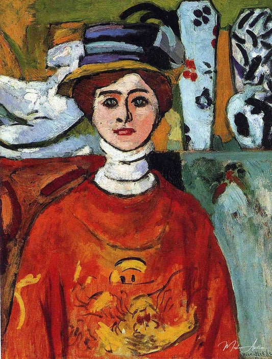 La fille aux yeux verts - Matisse - Reproductions de tableaux et peintures haut de gamme