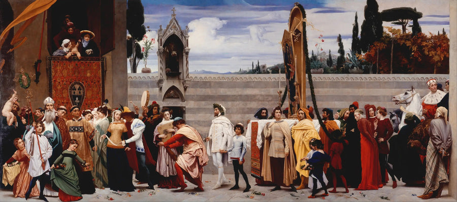 피렌체에서 행렬로 운반되는 치마부에의 마돈나 - 프레데릭 레이튼

Source:
La Madone de Cimabue portée en procession à Florence - Frederic Leighton