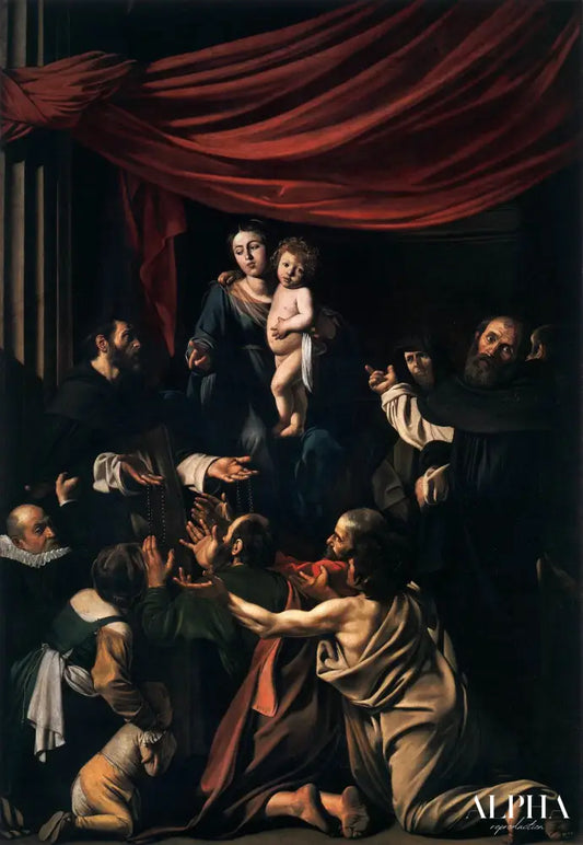 La Madone du rosaire - Caravage - Reproductions de tableaux et peintures haut de gamme