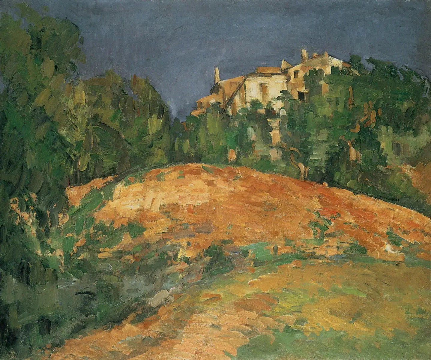 Reproduction du tableau « La maison de Bellevue sur la colline - Paul Cézanne » par Alpha Reproduction en peinture à l’huile