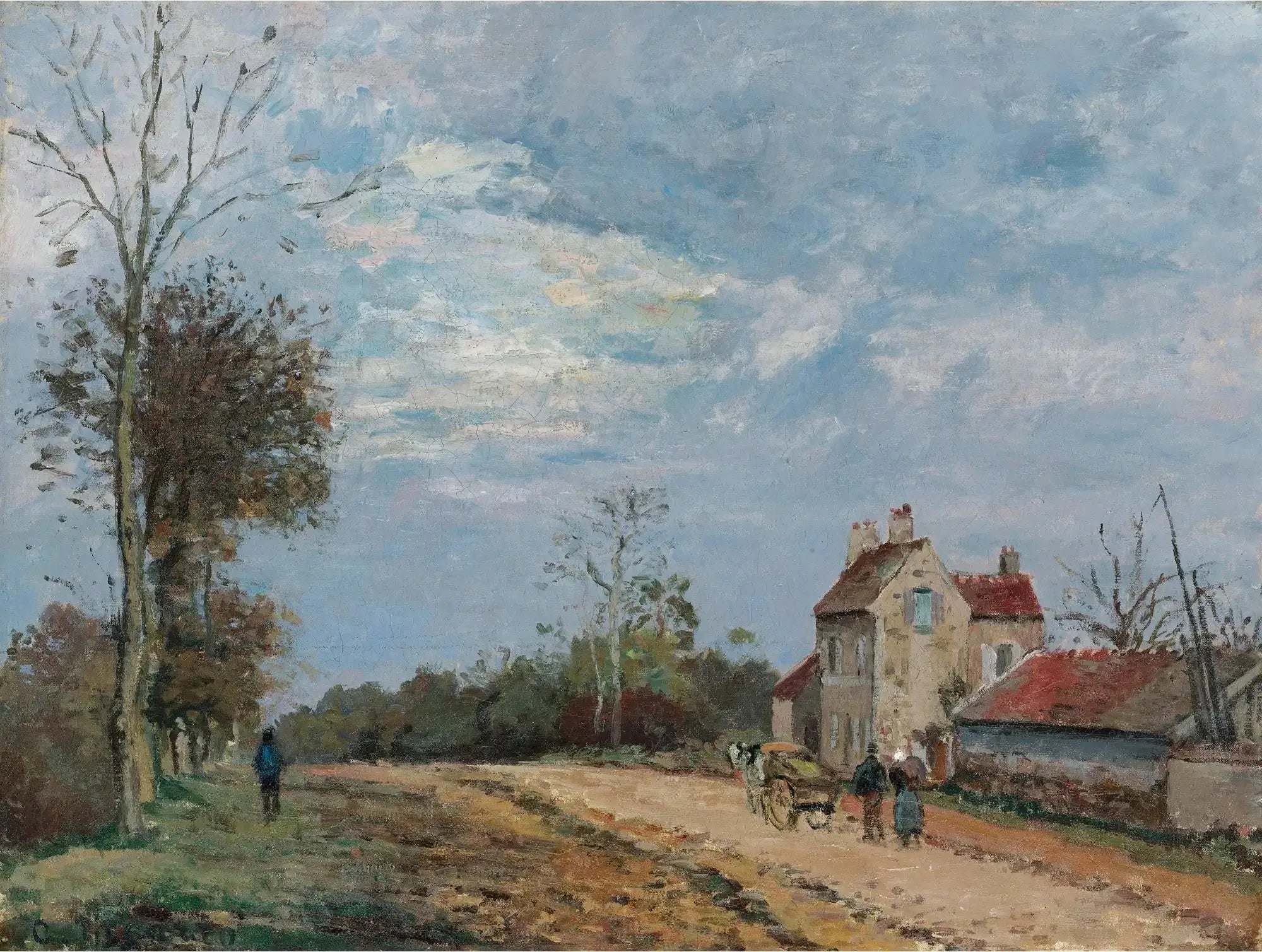 La Maison de monsieur Musy, route de Marly, Louveciennes - Camille Pissarro image 1 reproduction artisanale de tableau