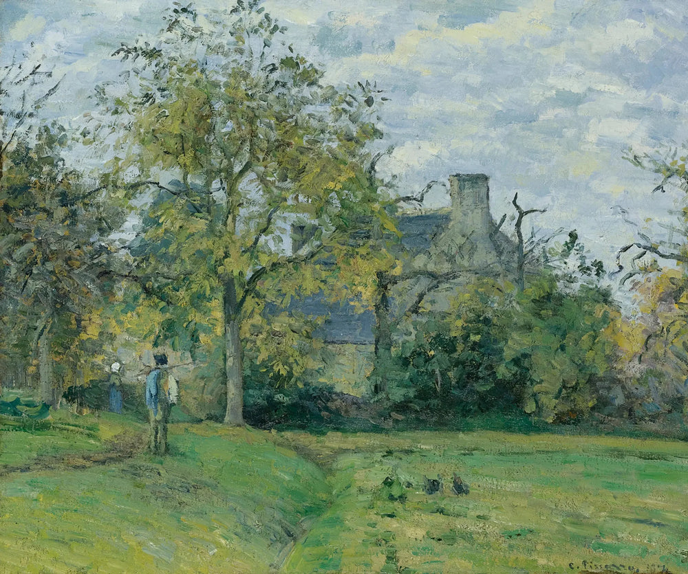 La maison de piette à Montfoucault - Camille Pissarro image 1 copie de tableau peinte à la main