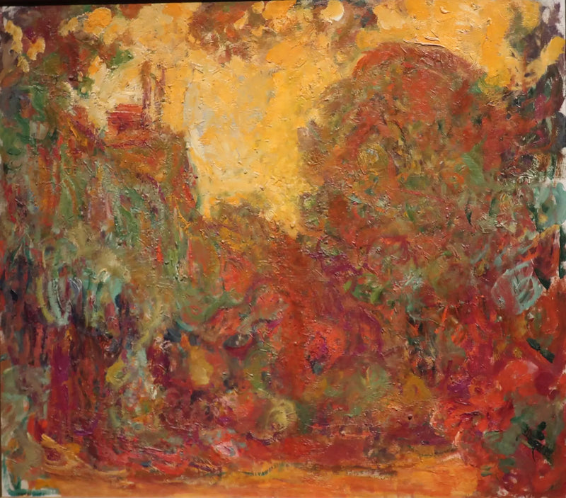 장미 정원에서 본 집 - Claude Monet