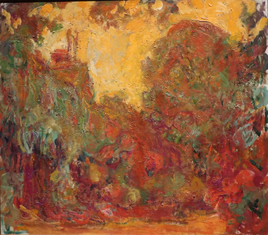 장미 정원에서 본 집 - Claude Monet