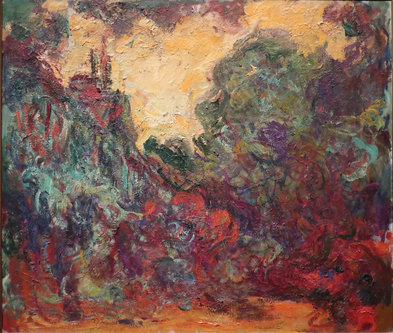 장미 정원에서 본 집 - Claude Monet