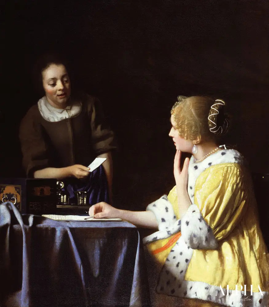 La Maîtresse et la Servante - Johannes Vermeer - Reproductions de tableaux et peintures haut de gamme