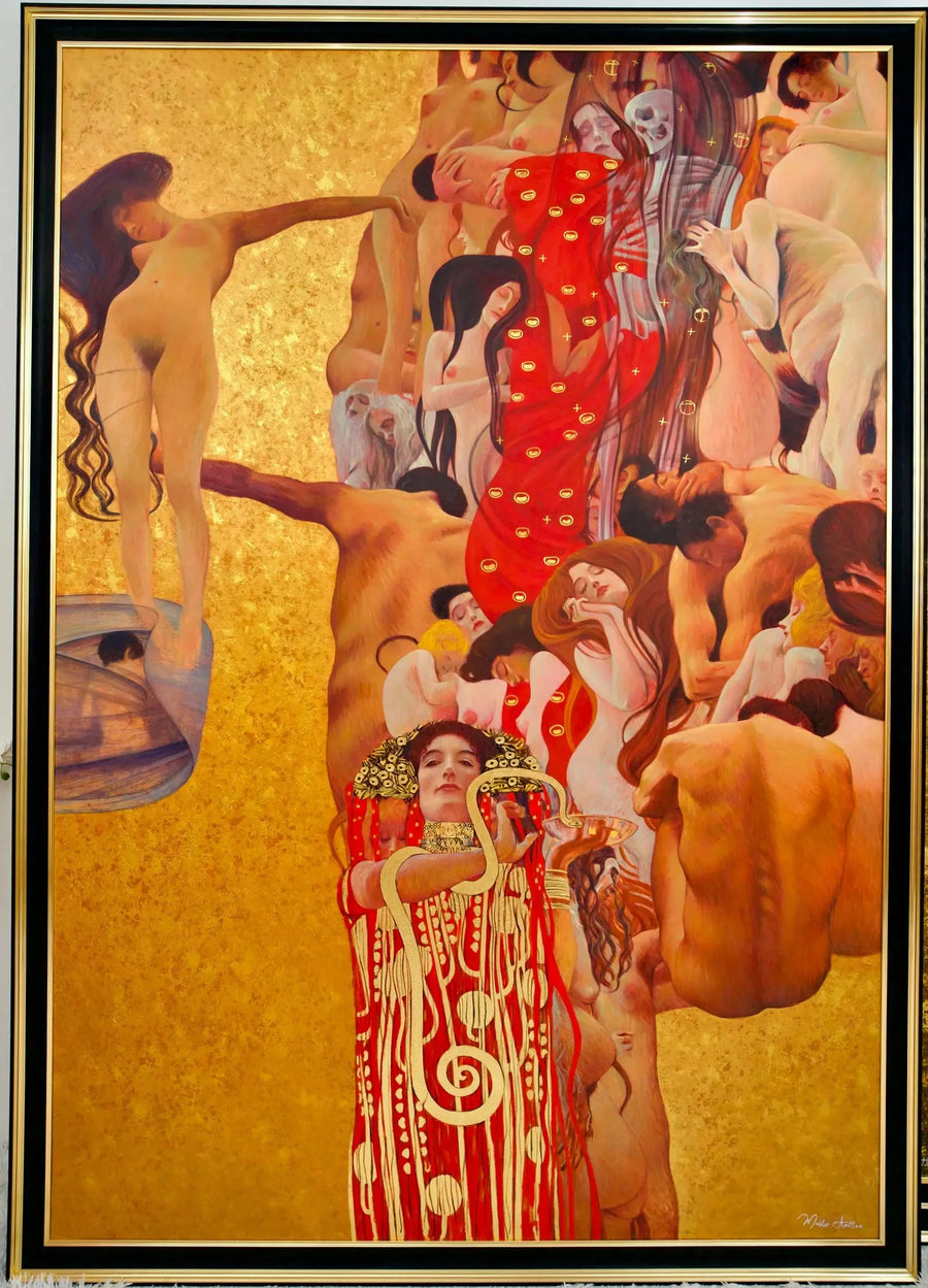 의학 – 구스타프 클림트의 재구성된 작품, 마스터 아폴론에 의해 | 180 x 270cm