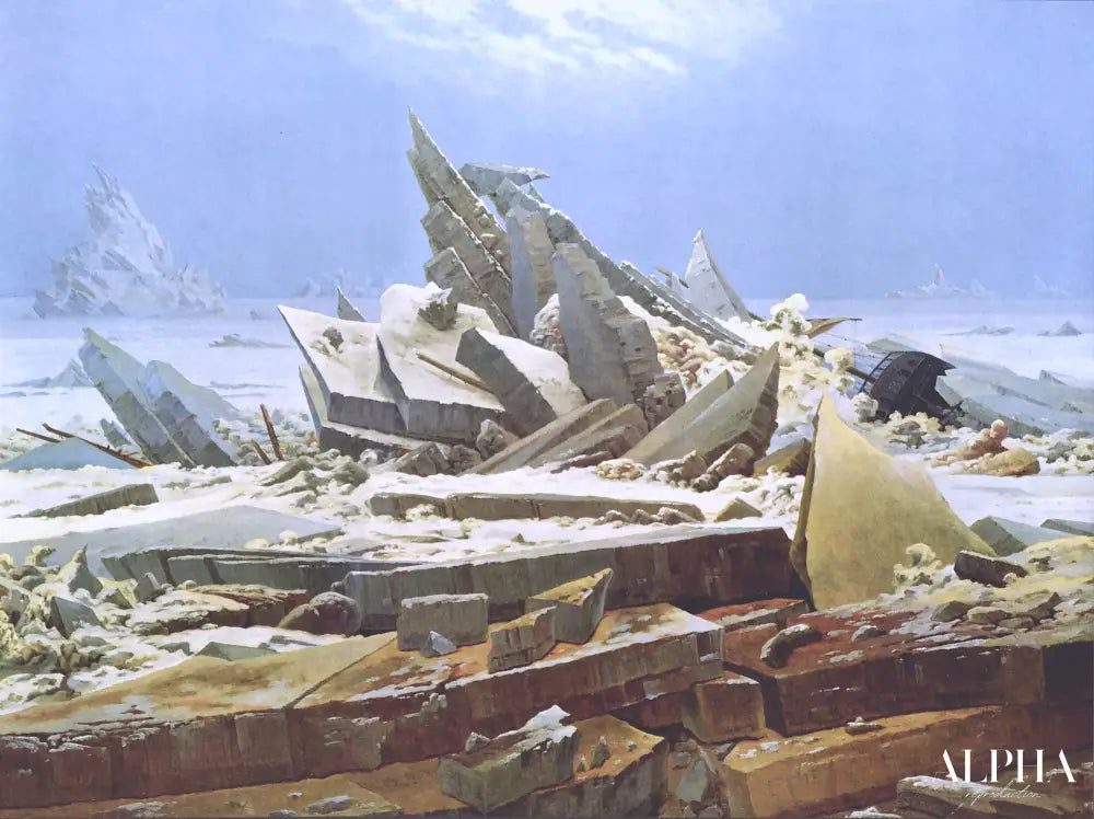 La mer de glace caspar - Caspar David Friedrich - Reproductions de tableaux et peintures haut de gamme