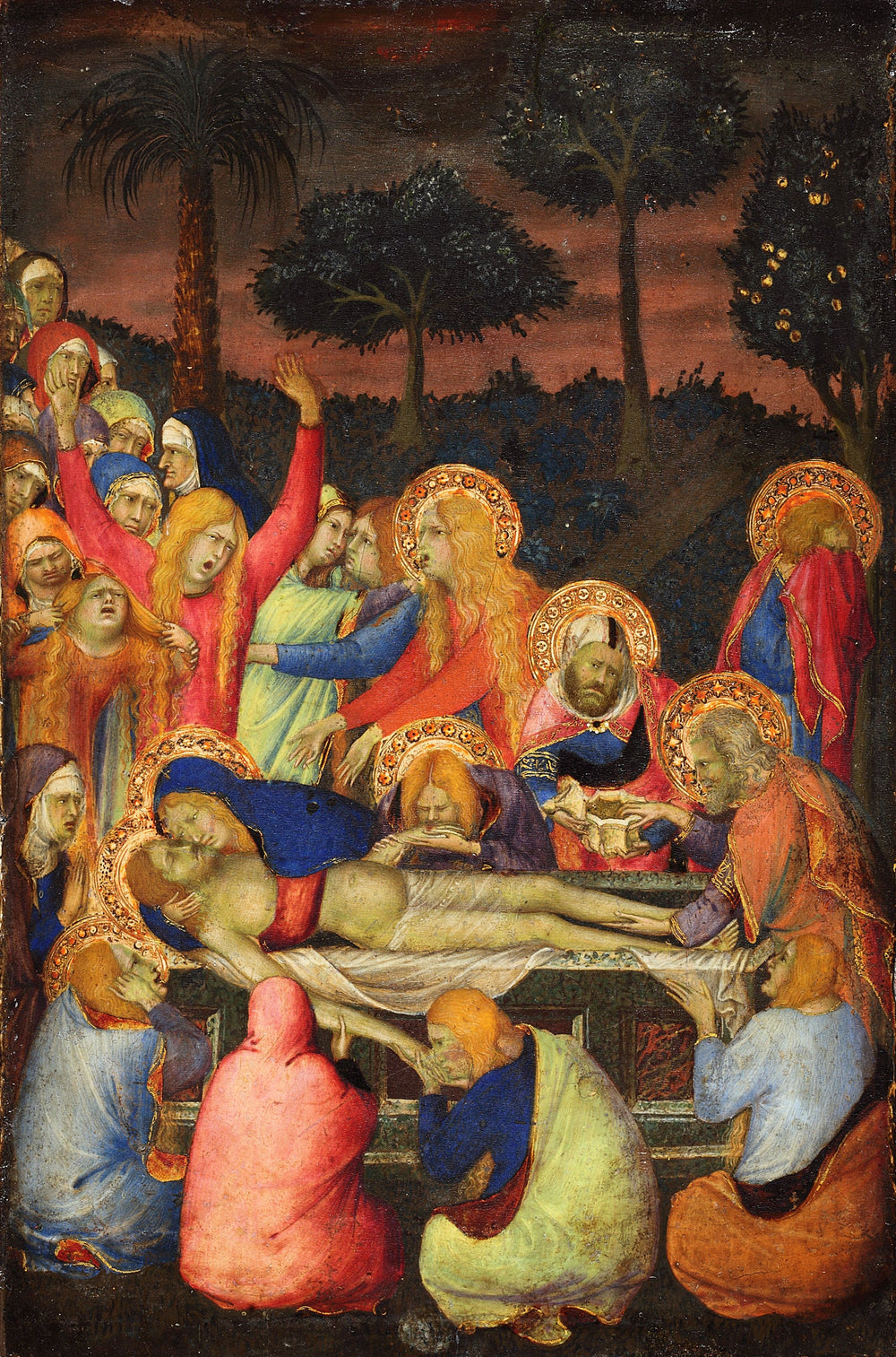 La mise au tombeau du Christ - Simone Martini image 1 tableau peint à l’huile sur toile