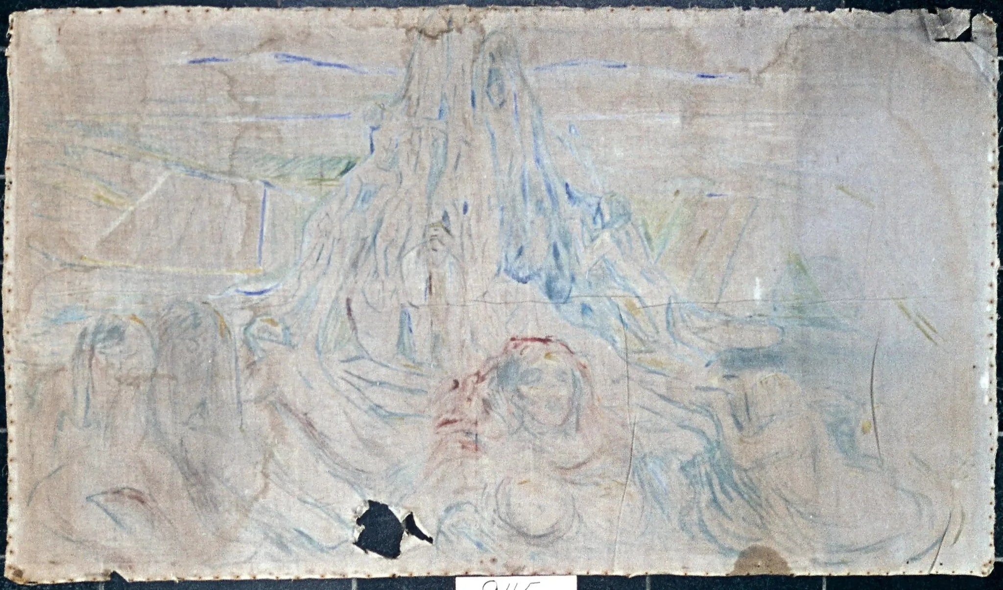 La Montagne humaine - Edvard Munch image 1 copie peinte à la main à l’huile