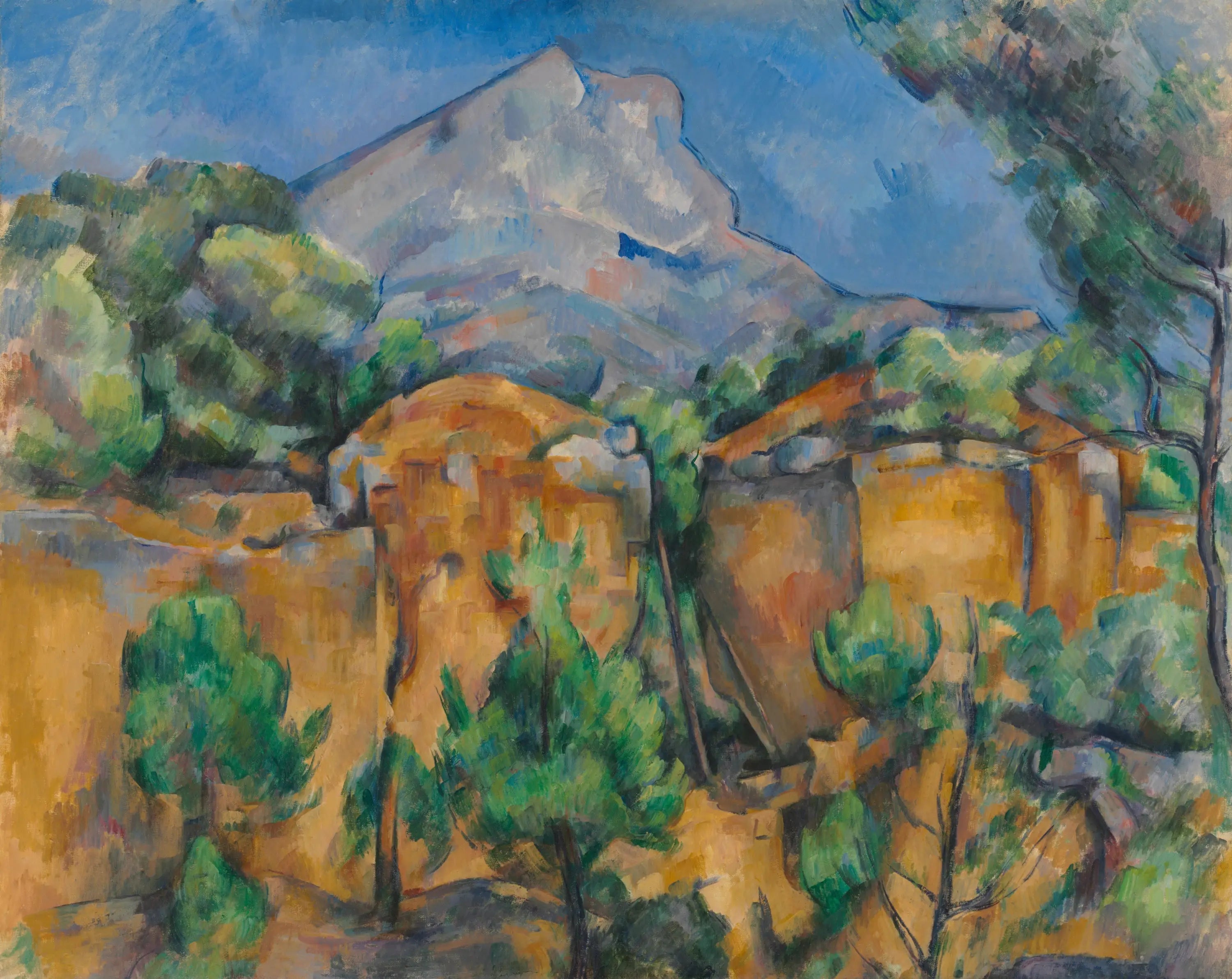 La Montagne Sainte-Victoire vue de Bibémus - Paul Cézanne image 1 copie peinte à la main à l’huile