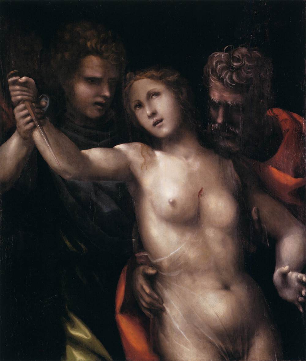 La mort de Lucrèce - Il Sodoma (Giovanni Antonio Bazzi) image 1 copie peinte à la main à l’huile
