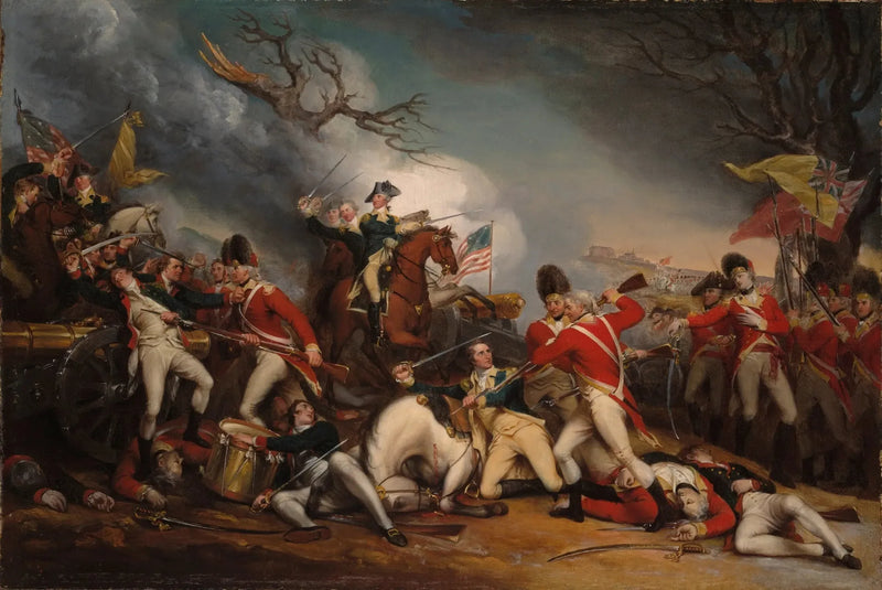 프린스턴 전투에서 1777년 1월 3일 머서 장군의 사망 - 존 트럼벌

Source:
La mort du général Mercer à la bataille de Princeton, le 3 janvier 1777 - John Trumbull