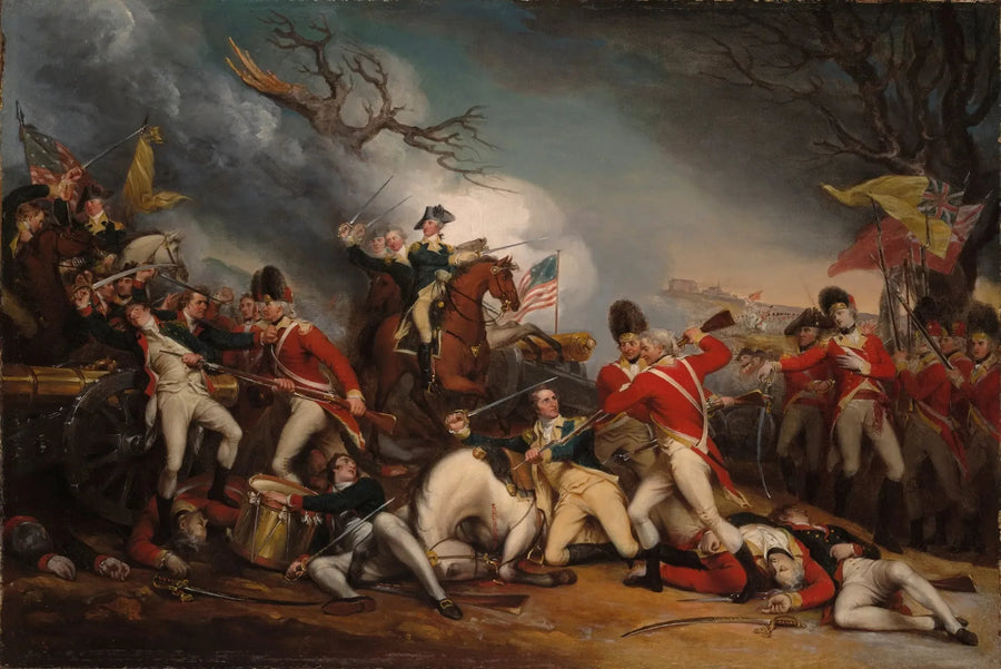 프린스턴 전투에서 1777년 1월 3일 머서 장군의 사망 - 존 트럼벌

Source:
La mort du général Mercer à la bataille de Princeton, le 3 janvier 1777 - John Trumbull