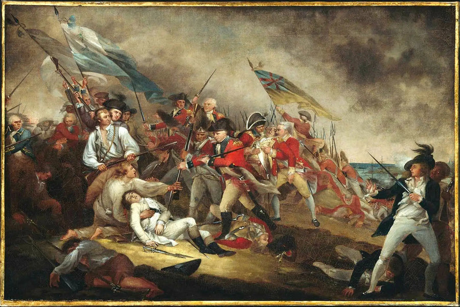 버넉 힐 전투에서 워렌 장군의 사망, 1775년 6월 17일 - 존 트럼벌

Source:
La mort du général Warren à la bataille de Bunker's Hill, le 17 juin 1775 - John Trumbull