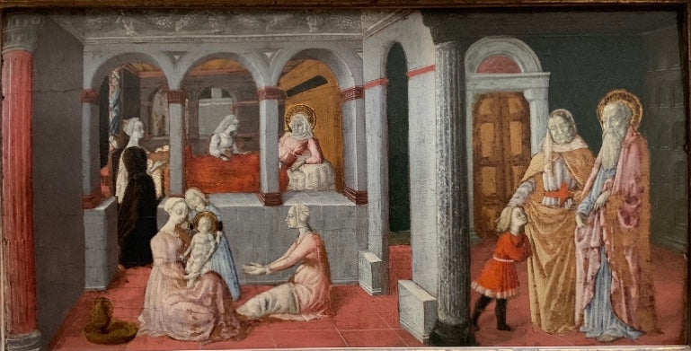 La Naissance de la Vierge - Matteo di Giovanni image 1 copie peinte à la main à l’huile