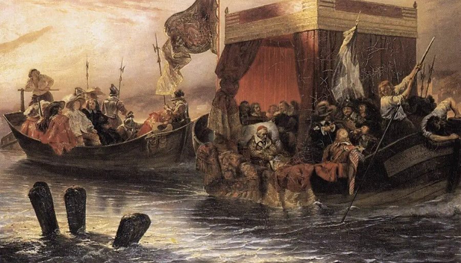 리쉘리오 추기경의 선박이 강 Rhône에 떠 있는 모습 - 폴 들라로슈

Source:
La péniche du cardinal de Richelieu sur le Rhône - Paul Delaroche