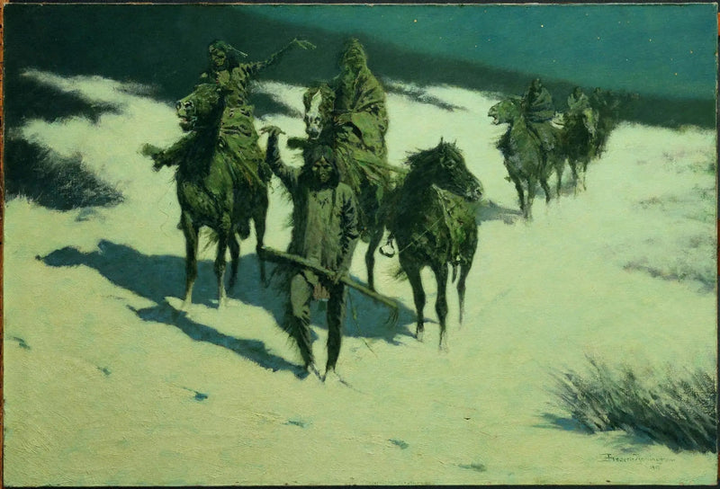 말발굽이 박힌 말의 흔적 - 프레데릭 레밍턴

Source:
La piste du cheval ferré - Frederic Remington