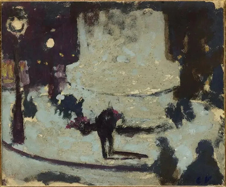 La Place Clichy, socle de la statue - Édouard Vuillard image 1 tableau peint à l’huile sur toile