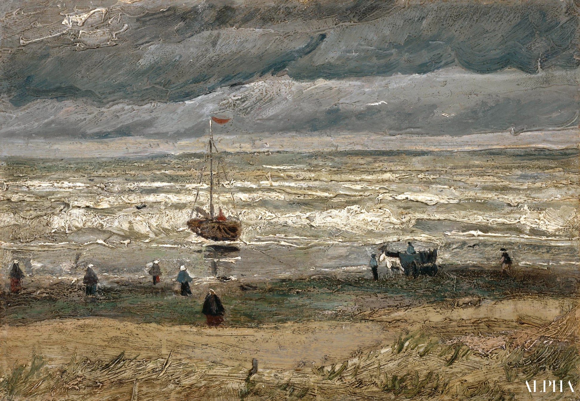 La plage de Schéveningue - Van Gogh - Reproductions de tableaux et peintures haut de gamme