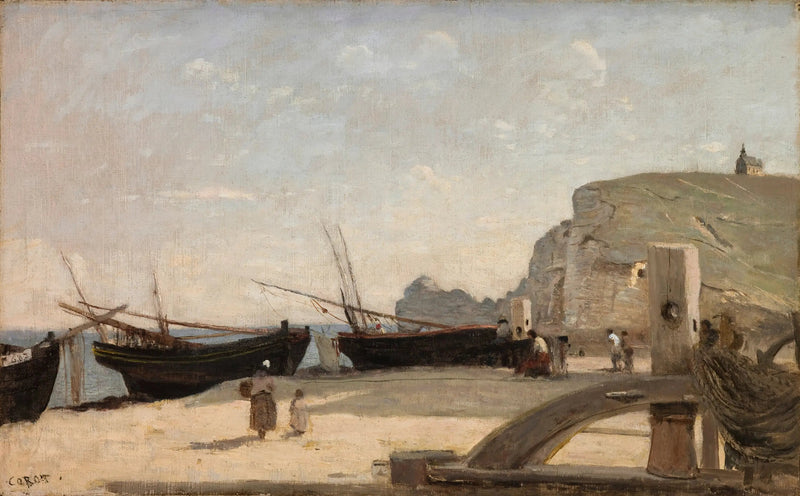 라 플라주, 에트르타 - 장 바티스트 카밀 코로트

Source:
La Plage, Étretat - Jean-Baptiste Camille Corot