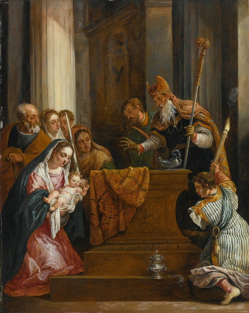 성전에서의 프레젠테이션 - 데이비드 테니에르르 르 쥬네

Source:
La Présentation au Temple - David Teniers le Jeune