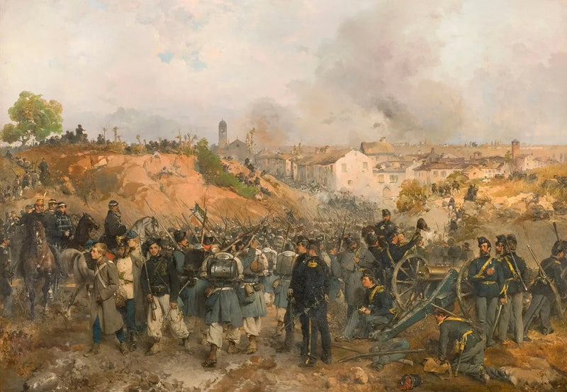 팔레스트로 포위 작전 1859년 5월 30일 - 제롤라모 인두노

Source:
La prise de Palestro le 30 mai 1859 - Gerolamo Induno