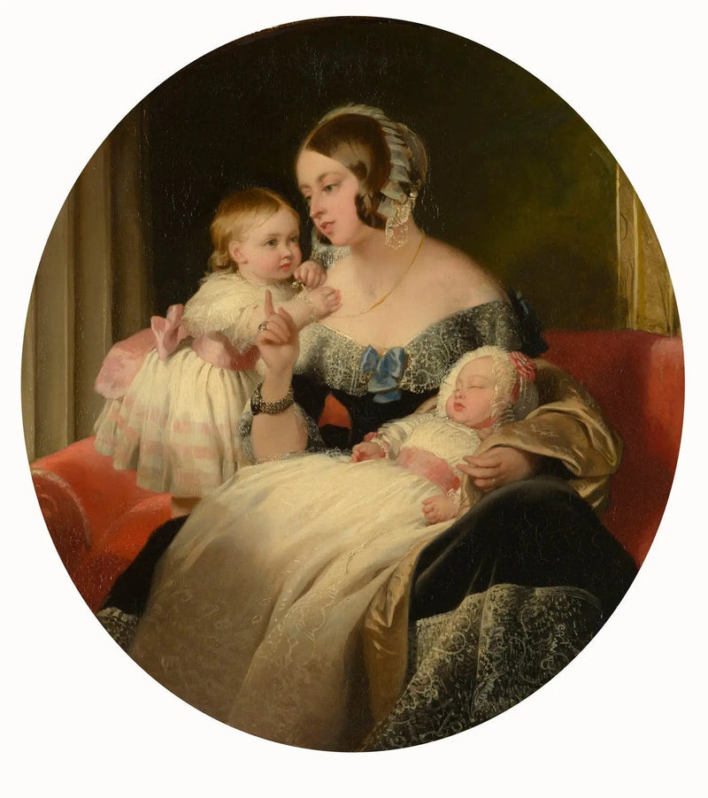빅토리아 여왕과 왕세손녀 및 웨일스 공작 - 에드윈 헨리 랜드시어

Source:
La reine Victoria avec la princesse royale et le prince de Galles - Edwin Henry Landseer
