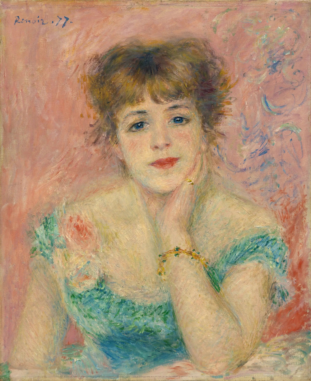 La Rêverie - Pierre-Auguste Renoir image 1 copie peinte à la main à l’huile